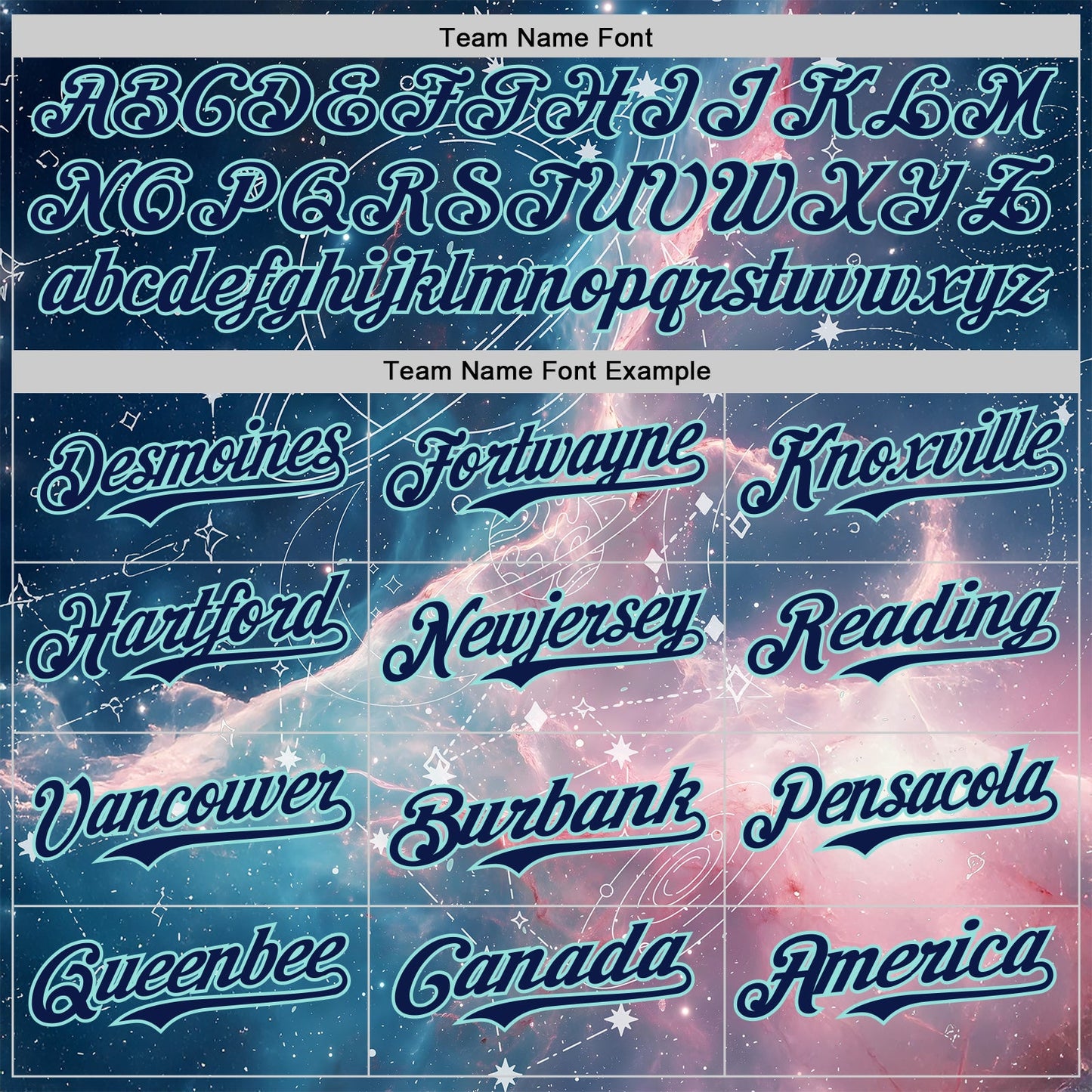 Custom Blue Navy Light Pink-Ice Blue Galaxy Star Nebula Authentic Baseball Jersey