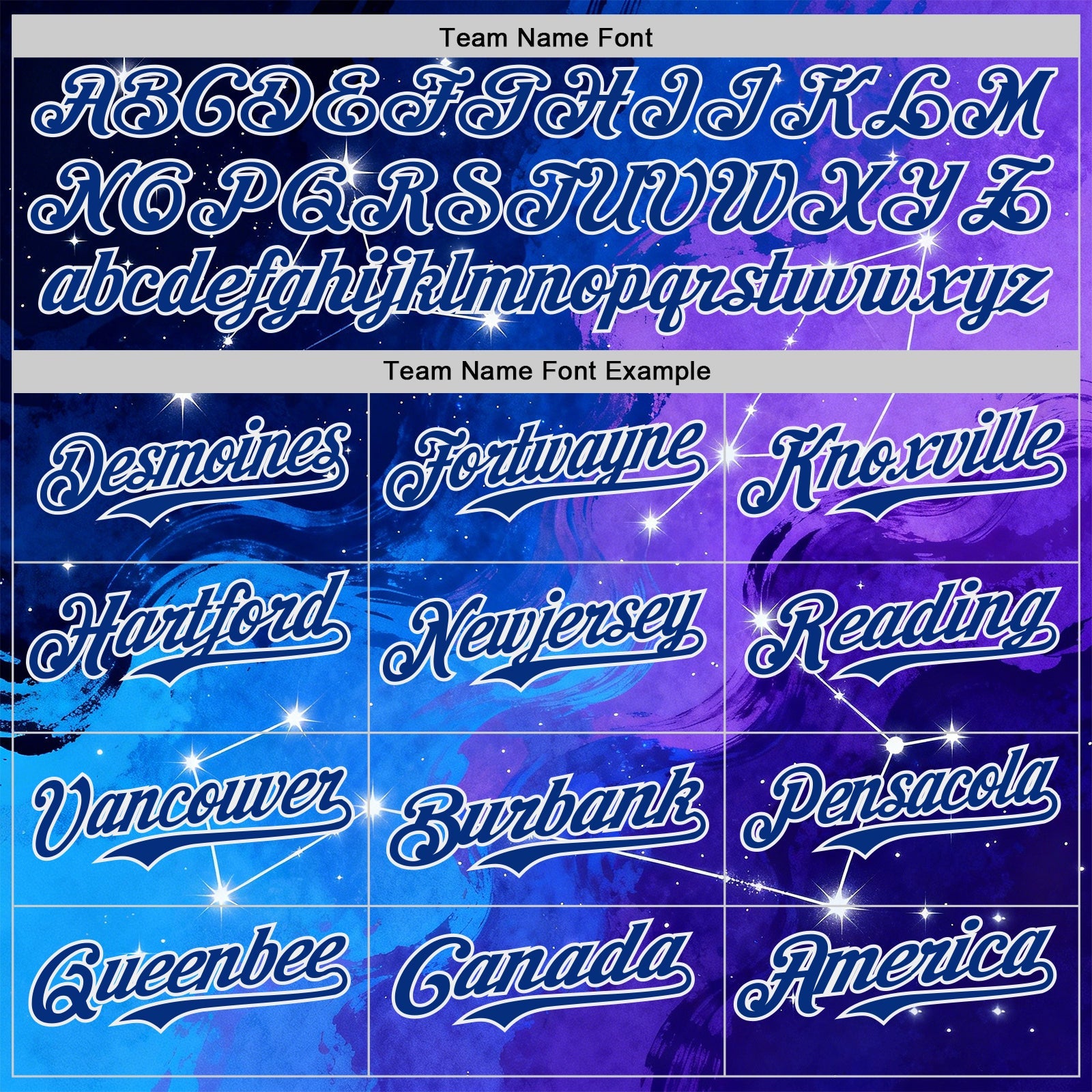 Custom Blue Royal Purple-White Galaxy Star Nebula Authentic Baseball Jersey