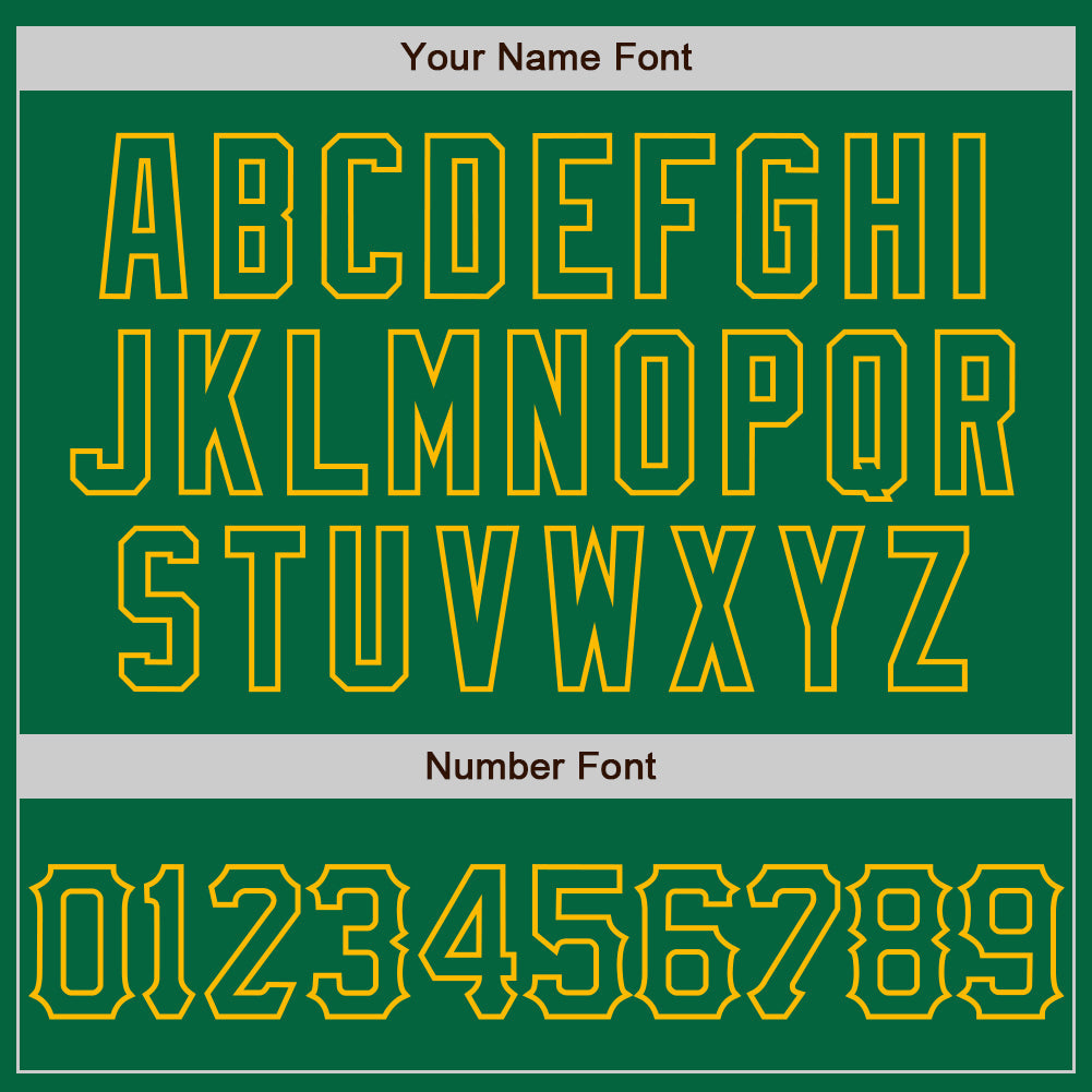 Custom Graffiti Pattern Kelly Green-Gold 3D Scratch Authentic Baseball Jersey