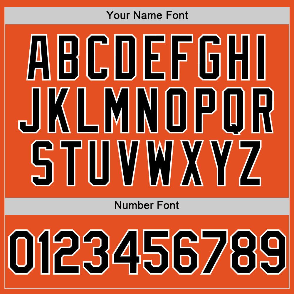 Custom Orange Black-White Line Authentic Baseball Jersey