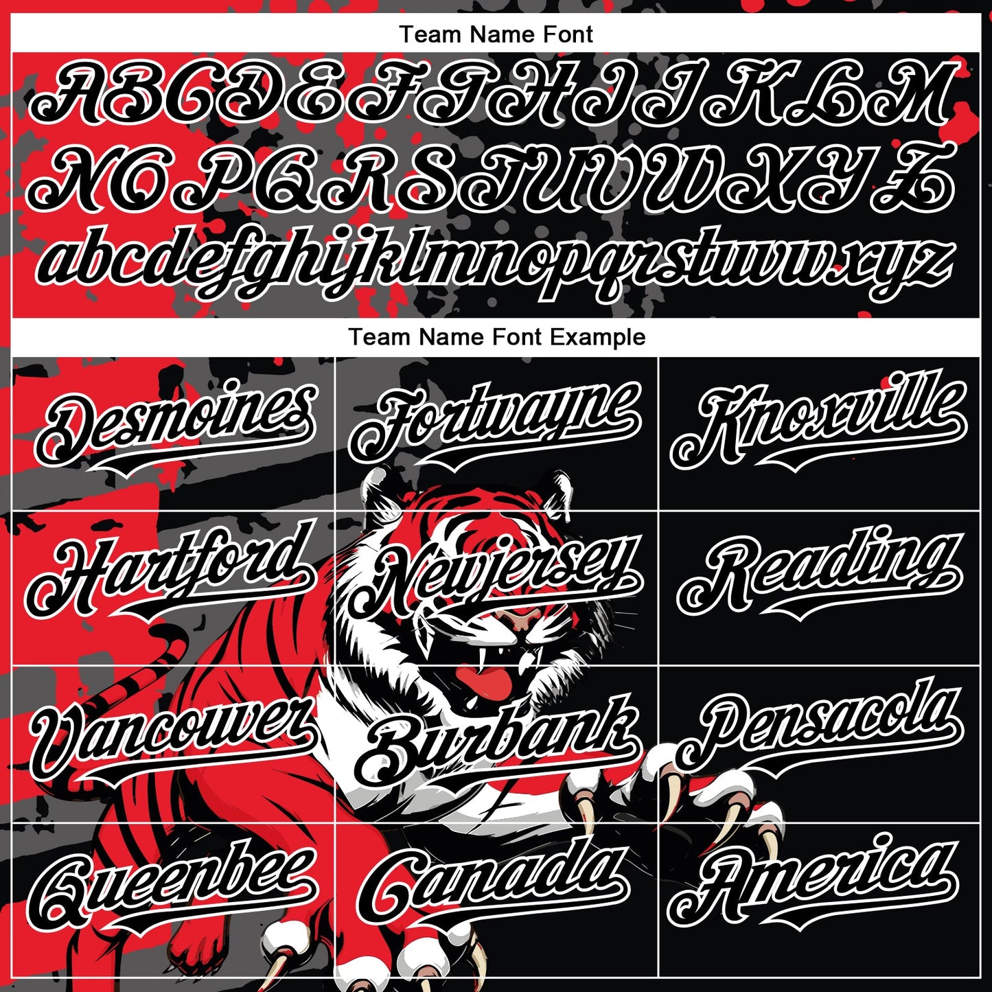 Custom Black Red-White 3D Pattern Design Animal Tiger Authentic Baseball Jersey T-Shirts, Hoodie, Sweatshirt (Image 4)