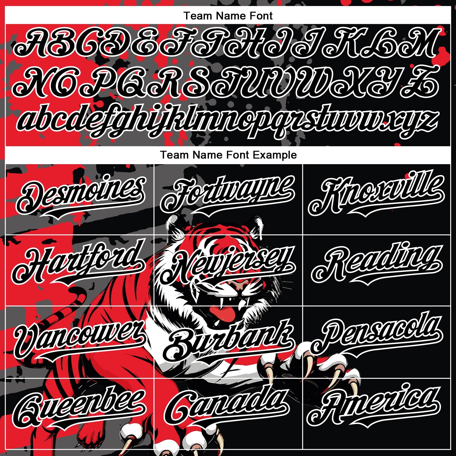Custom Black Red-White 3D Pattern Design Animal Tiger Authentic Baseball Jersey T-Shirts, Hoodie, Sweatshirt (Image 4)