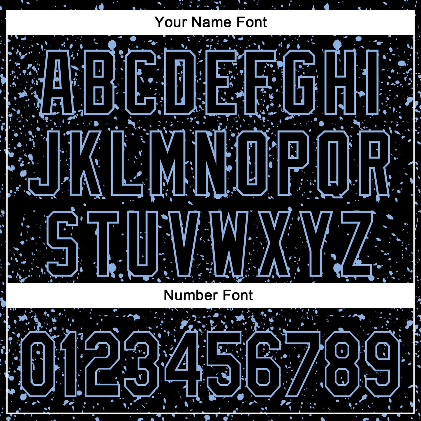 Custom Black Light Blue 3D Pattern Design Abstract Splatter Ink Authentic Baseball Jersey