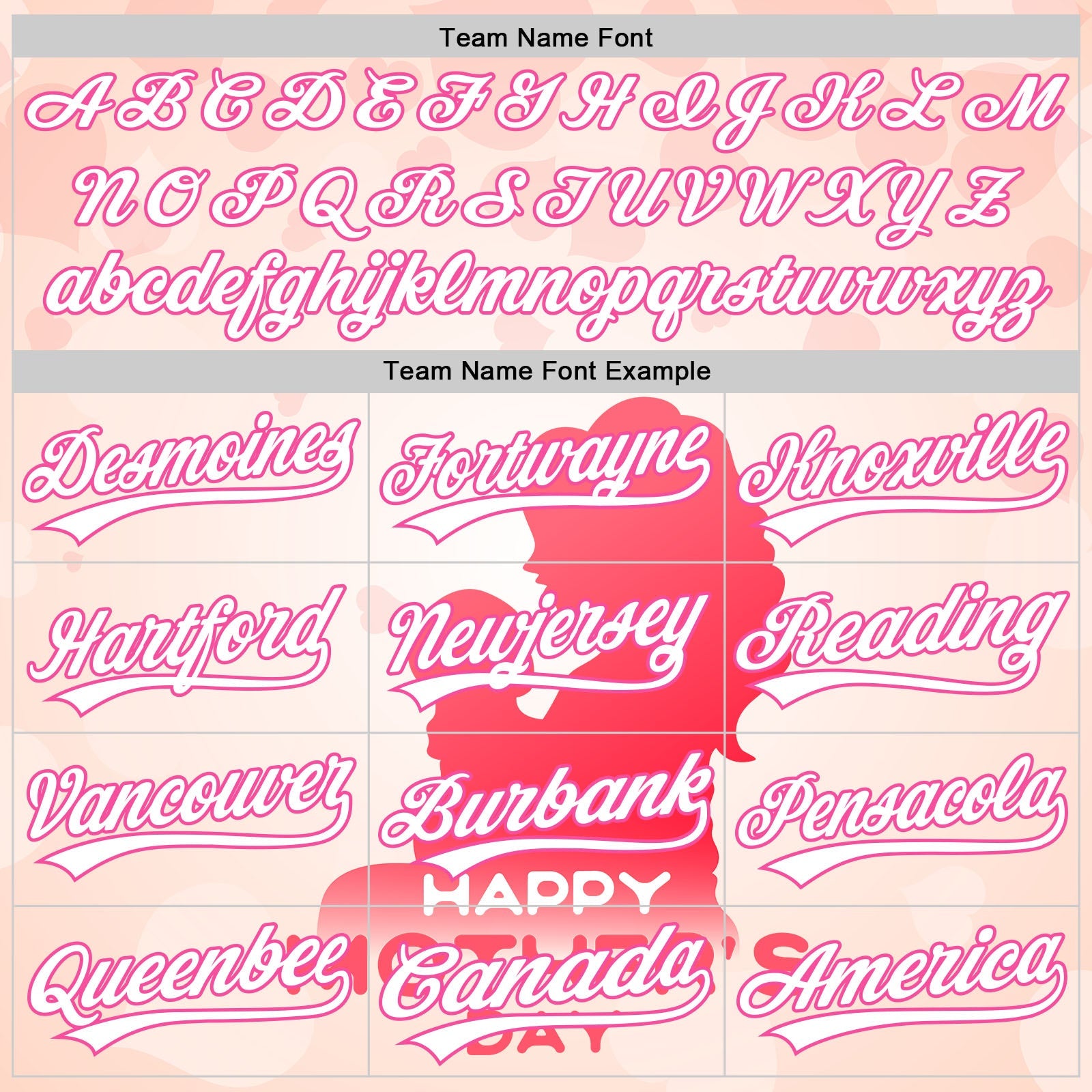 Custom Cream White-Pink 3D Pattern Design Mother's Day Family Love Authentic Baseball Jersey