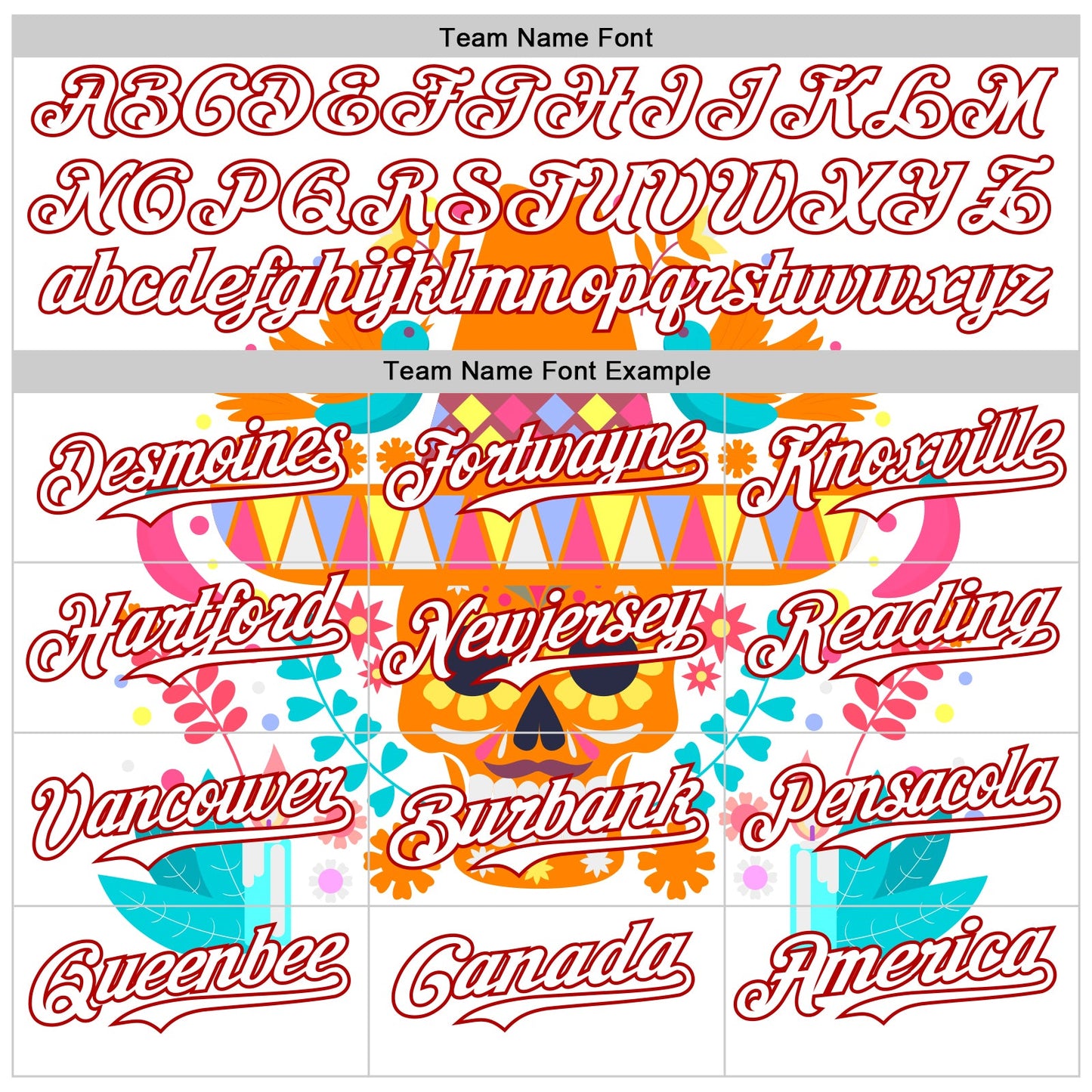 Custom White Red 3D Mexican Festival Flower Skull With Sombrero Cinco de Mayo Authentic Baseball Jersey