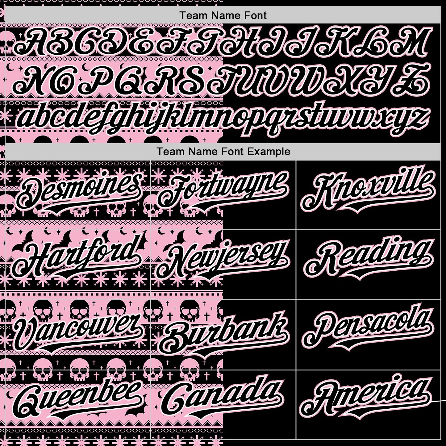 Custom Black Light Pink-White 3D Gothic Skull Authentic Baseball Jersey