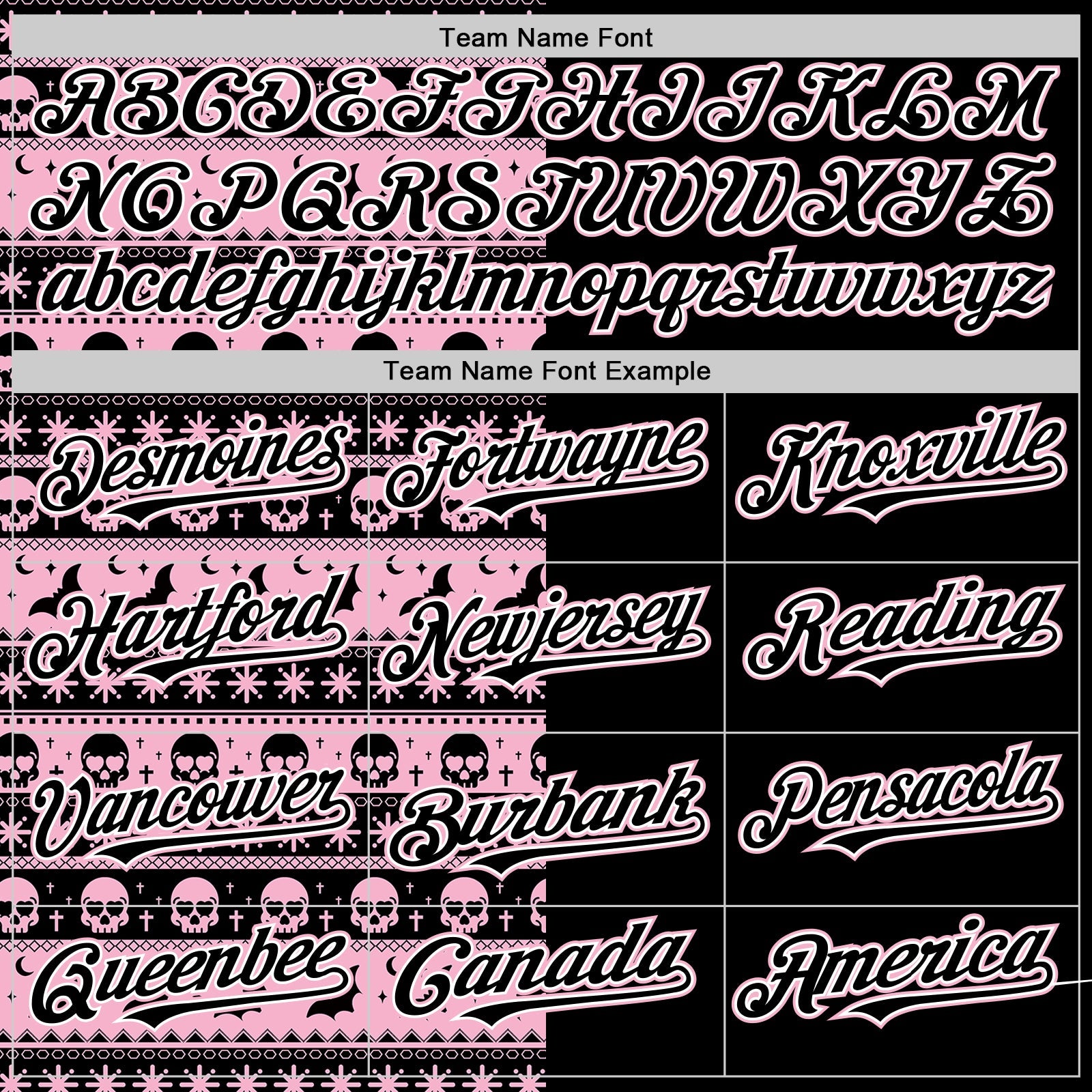 Custom Black Light Pink-White 3D Gothic Skull Authentic Baseball Jersey