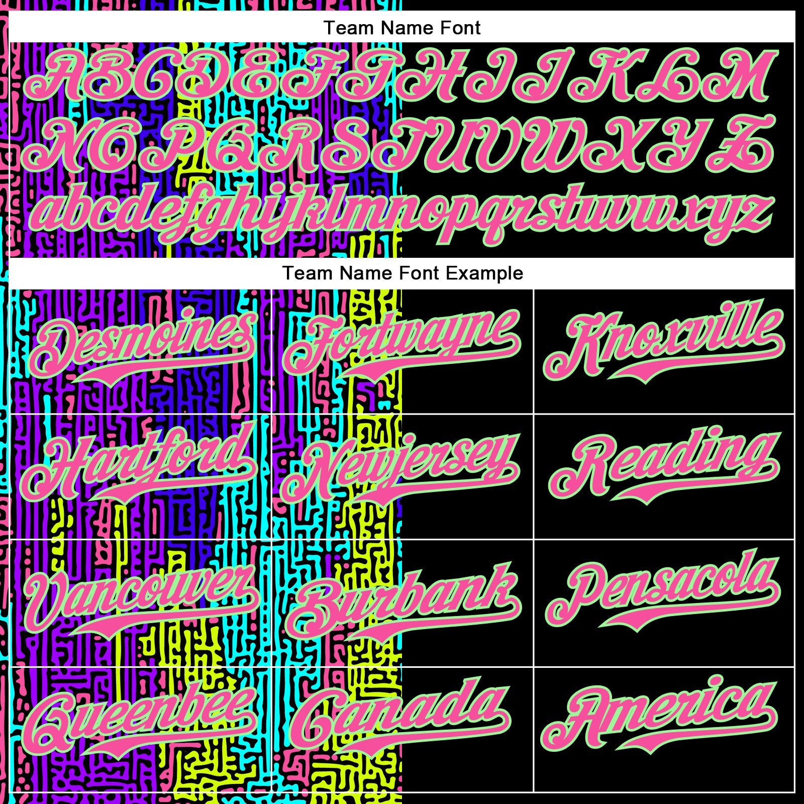 Custom Black Pea Green-Pink 3D Pattern Design Rave Psychedelic Neon Fluid Art Authentic Baseball Jersey