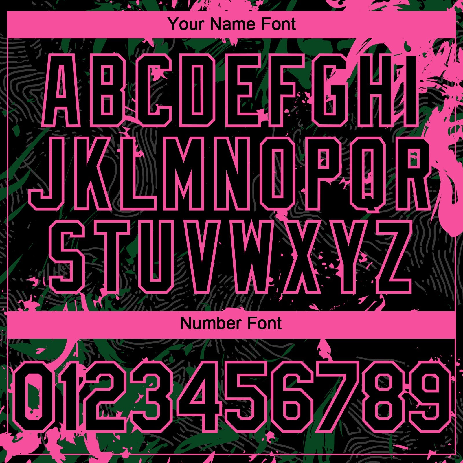 Custom Black Green-Pink Splash Authentic Baseball Jersey