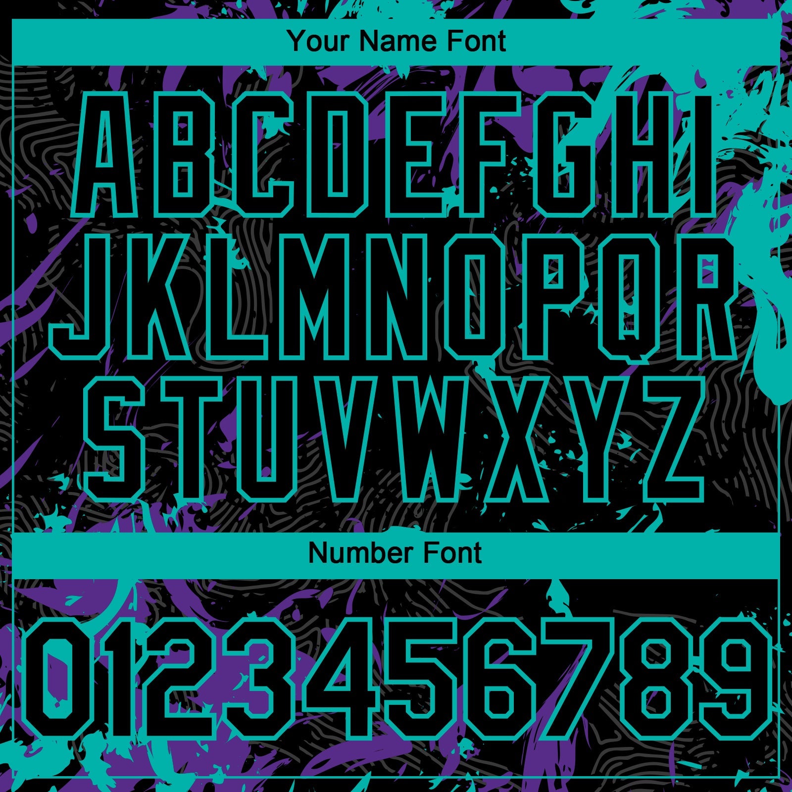 Custom Black Purple-Aqua Splash Authentic Baseball Jersey