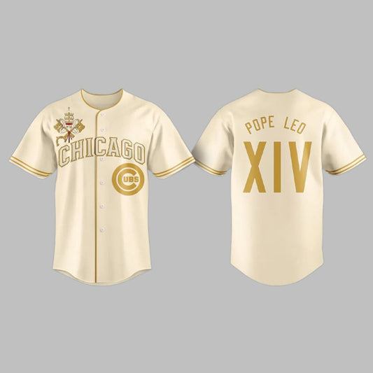 Cubs Pope Leo XIV Vatican Baseball Jersey - Grishko.com