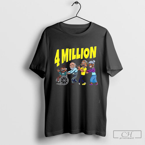 4 Million Subscribers Black Shirt Sweater