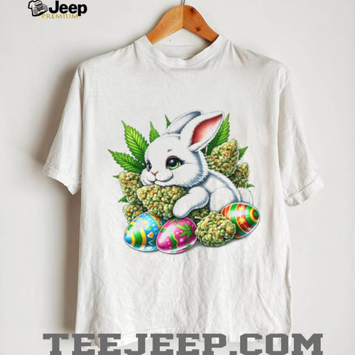 420 Easter Bunny Marijuana Buds & Weed Leaf Easter Egg Digital T Shirt