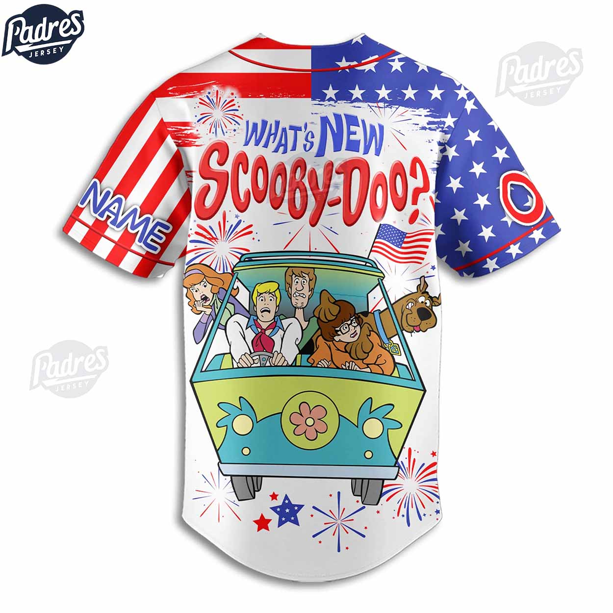 4th Of July What New Scooby-Doo Custom Baseball Jersey - Padres Jersey Oasis: Elevate Your Baseball Style Game... (Image 3)
