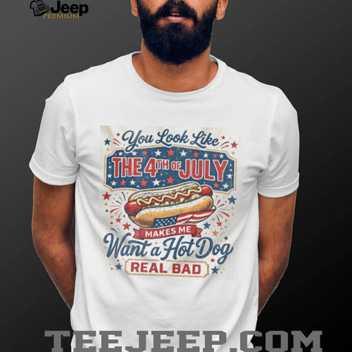 4th of July Patriotic Hot Dog Funny Quote Independence Day Shirt