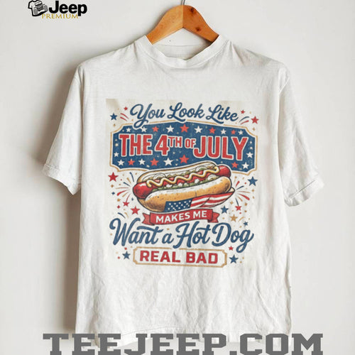 4th of July Patriotic Hot Dog Funny Quote Independence Day Shirt