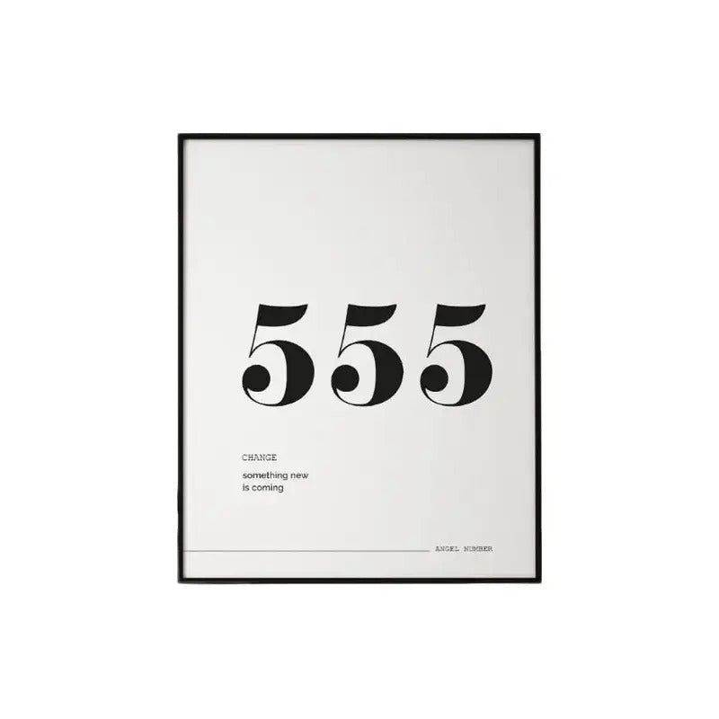555 Angel Number Wall Art Print, Change, New Beginnings, Angel Number Poster, Gifts For Her Bedroom Wall Decor, Poster Prints No Frame, Wall Decoration, Outdoor Wall Art, Gifts For Birthday Christmas Xmas Landscape Ornaments