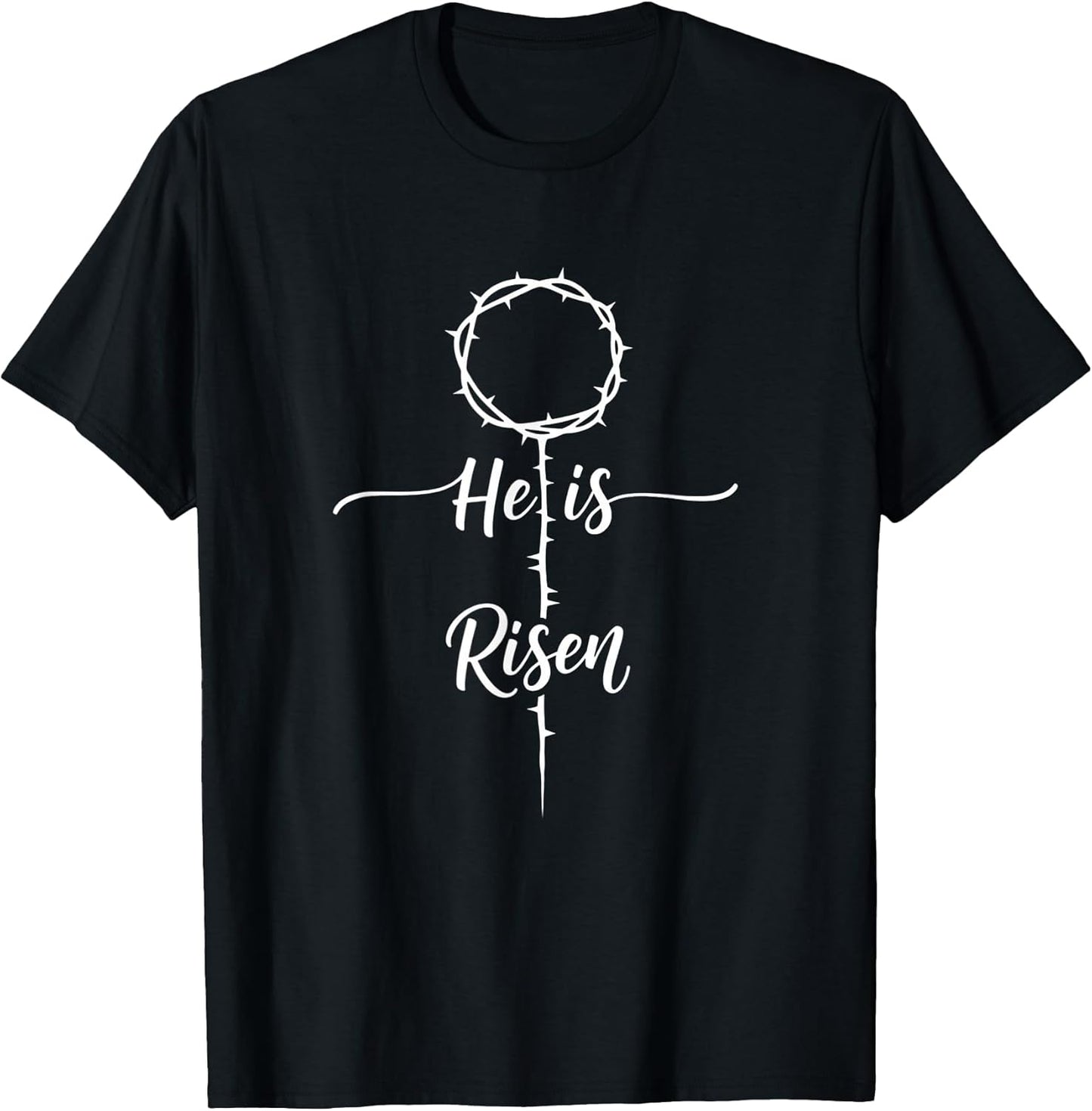 He is Risen Christian Kids Easter Cross Faith Church T-Shirt