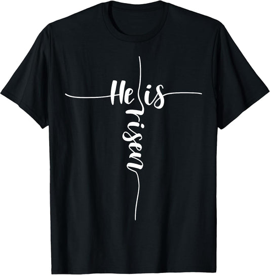 He is Risen Cross Jesus for Christian Easter Day T-Shirt