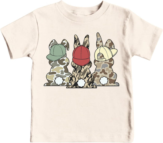 Kid Easter Shirts for Boys Girls 3-6 Years Christian Easter T-Shirts Camo Bunny Tee Tops