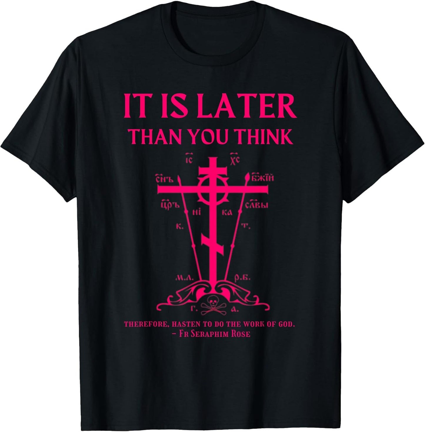 Eastern Orthodox Christian Seraphim Rose Calvary Cross T-Shirt