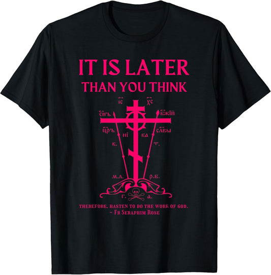 Eastern Orthodox Christian Seraphim Rose Calvary Cross T-Shirt