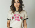 From the 1900's Floral Roses - Funny Retro Ringer Shirt