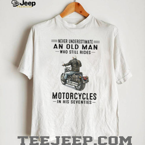 70s Biker Old Man Motorcycle Rider T Shirt