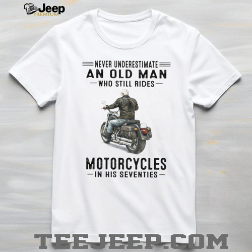 70s Biker Old Man Motorcycle Rider T Shirt