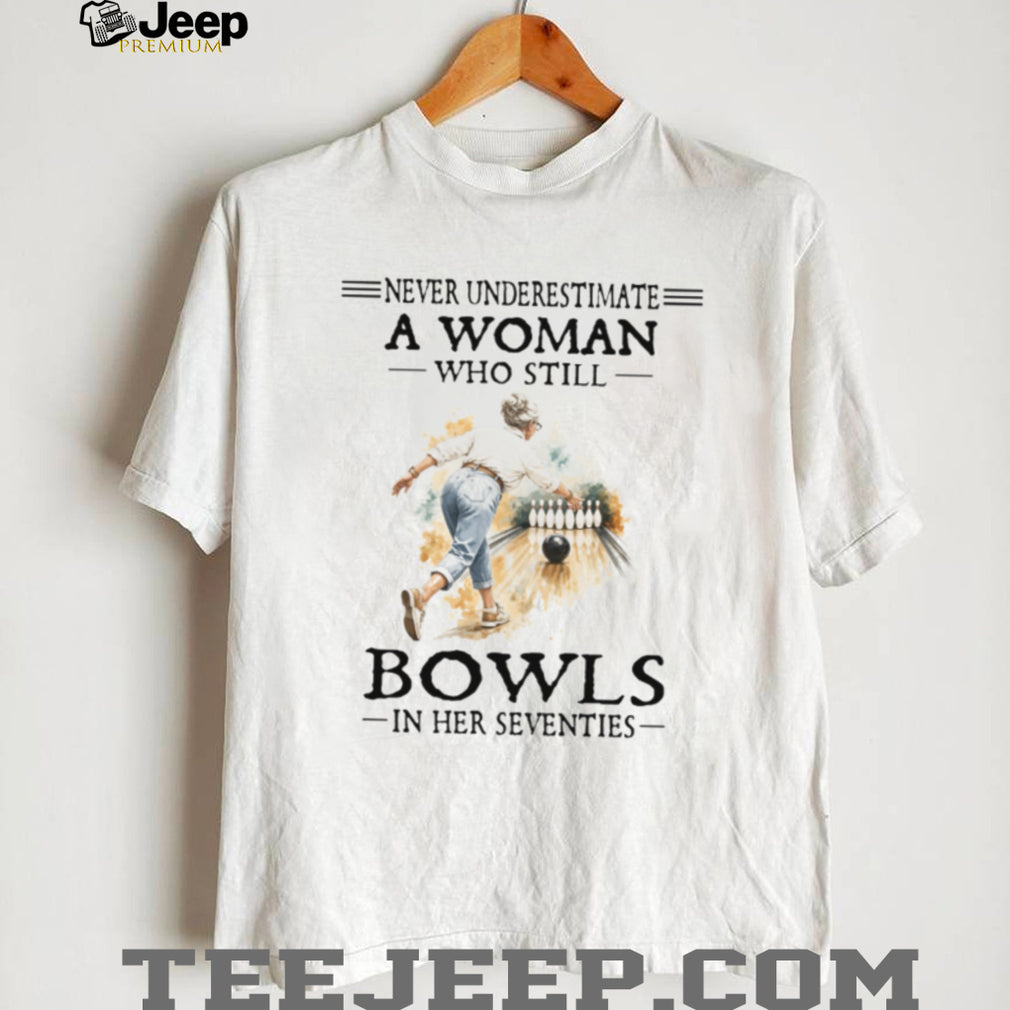 70s Bowling Woman Active Senior Bowler T Shirt