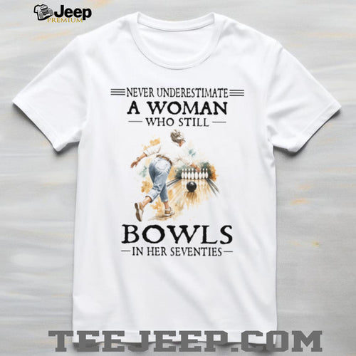 70s Bowling Woman Active Senior Bowler T Shirt