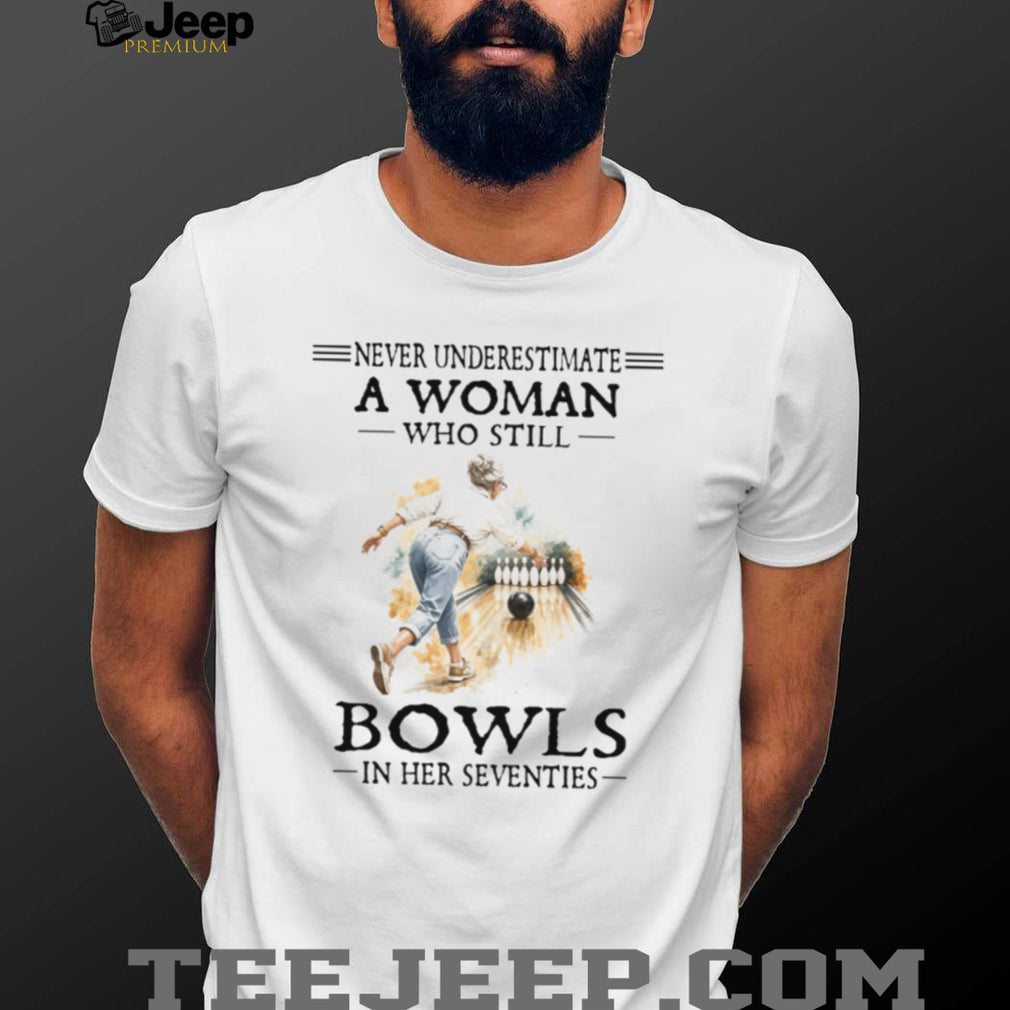 70s Bowling Woman Active Senior Bowler T Shirt