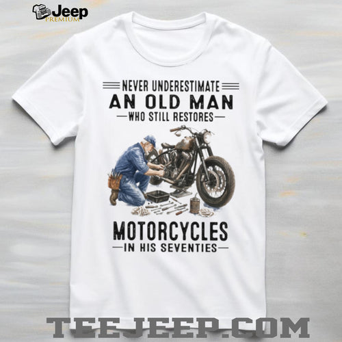 70s Motorcycle Mechanic Old Man Repair T Shirt