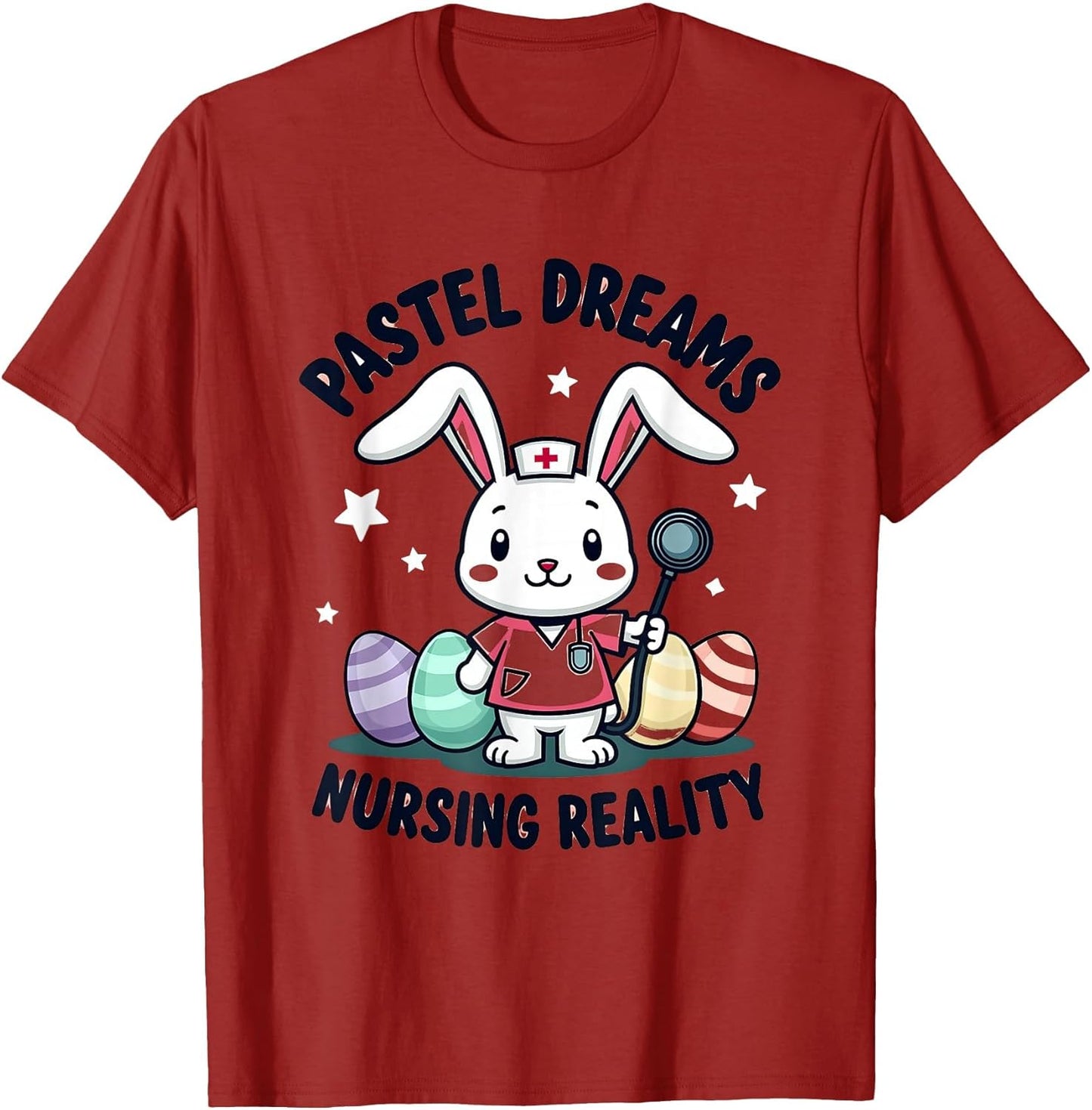 Pastel Dreams Nursing Reality Easter Design T-Shirt