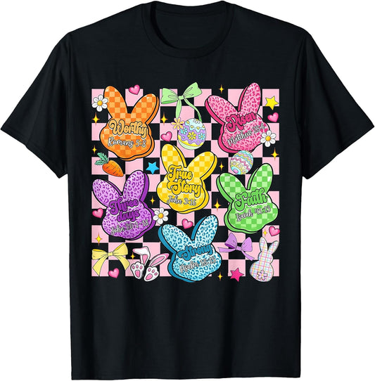 Easter Bunny Candy Bible Verse Religious Christian Easter T-Shirt