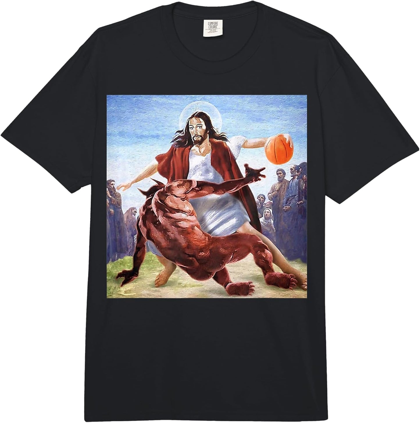 Jesus Crossing Up The Devil Christian Religious