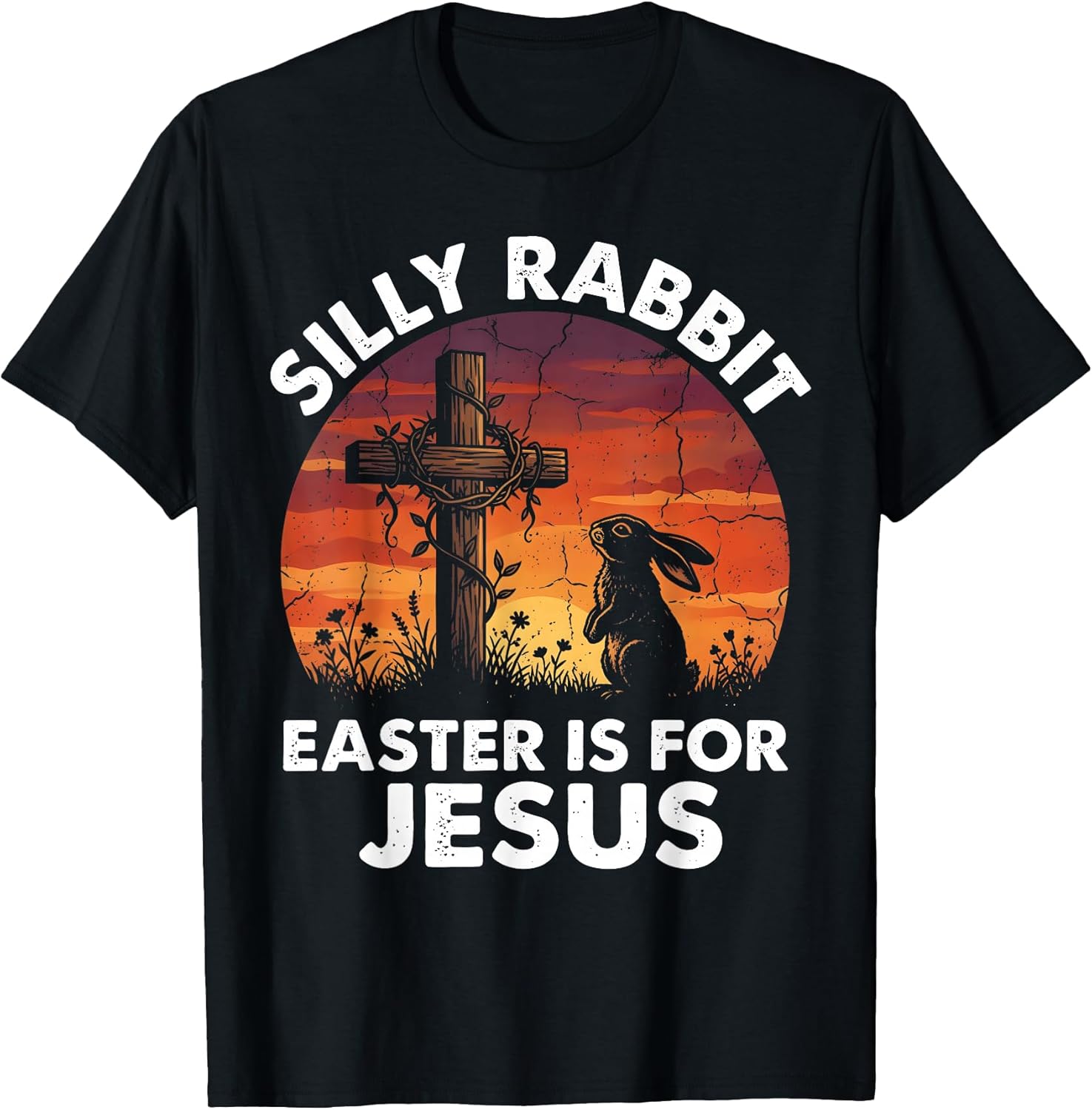 Vintage Silly Rabbit Easter is for Jesus Religious Christian T-Shirt