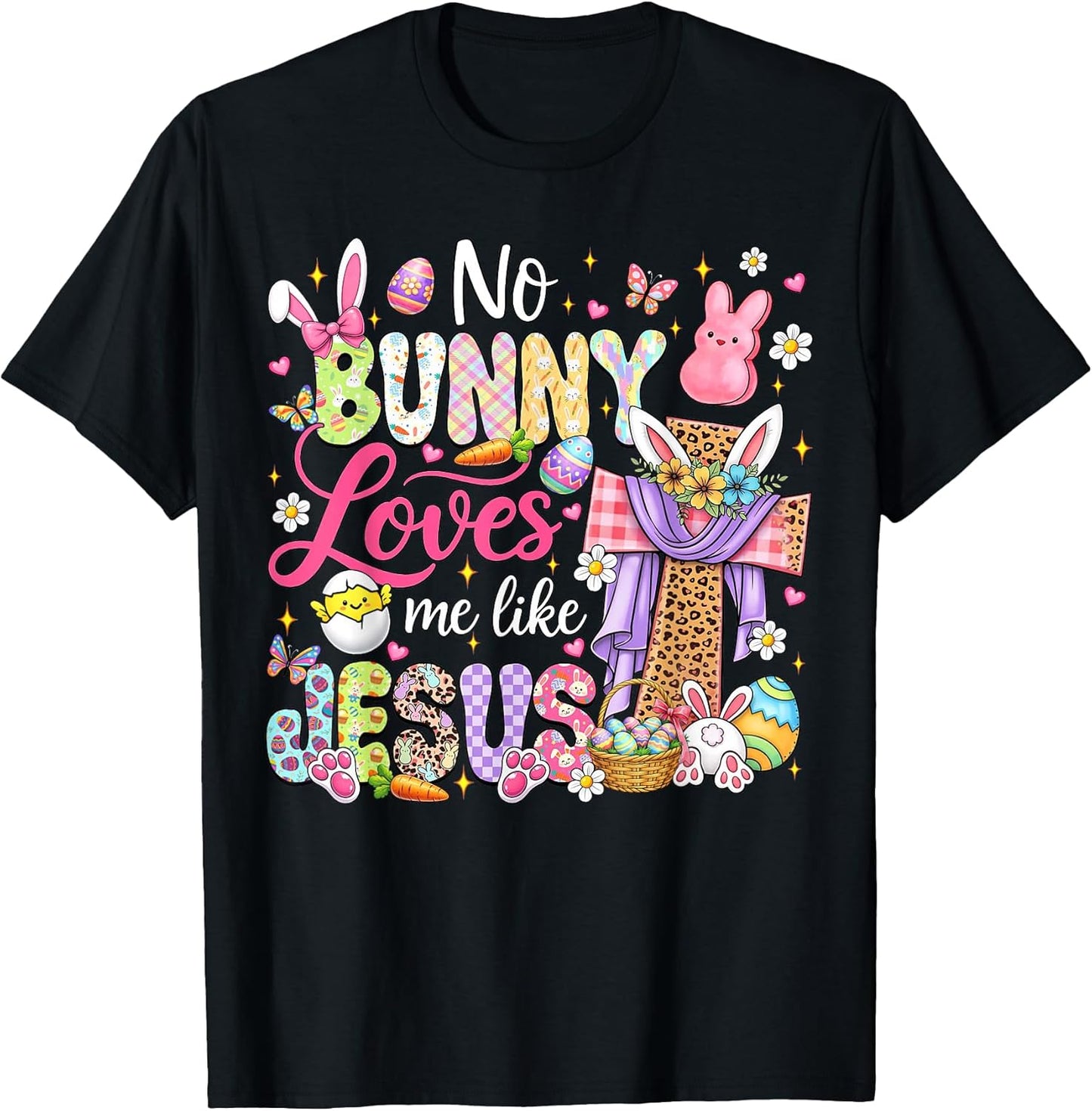No Bunny Loves Me Like Jesus Easter Christian Kids Women T-Shirt