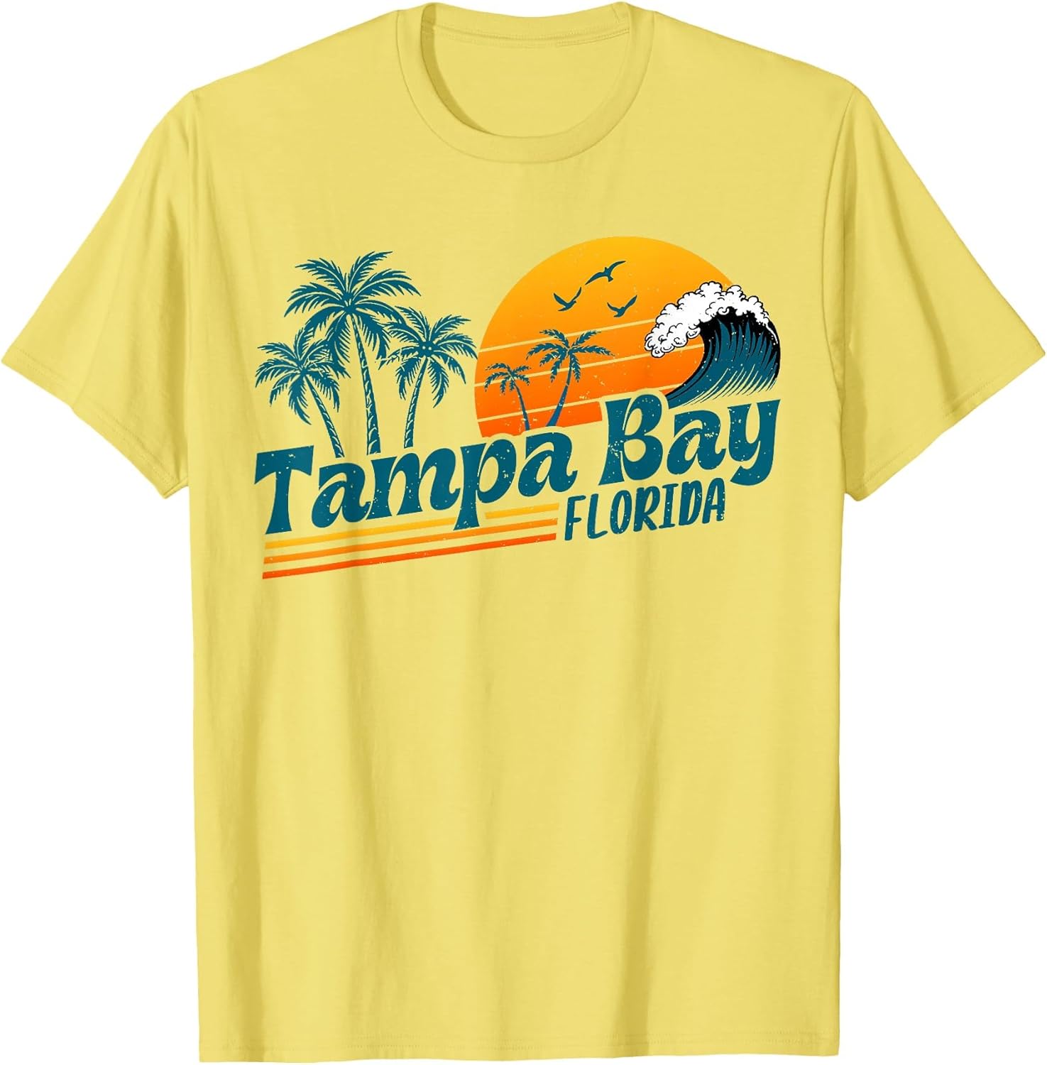 Retro Tampa Bay City Florida FL Palm Trees Family