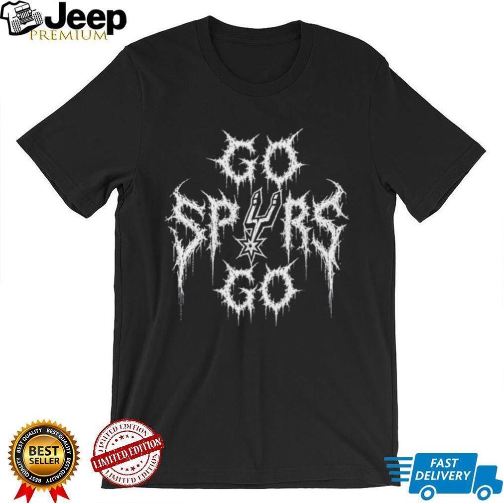 Go Spurs Go metal black San Antonio Spurs Basketball NBA 2026 shirt