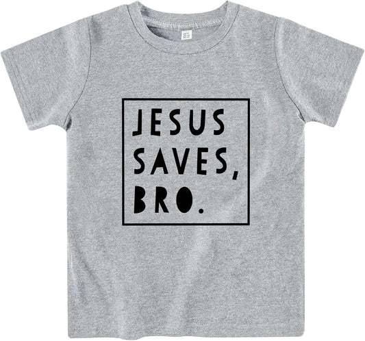 Toddler Boys Gilrs God Says I Am Shirts Kids Religion Jesus Truck Construction Vehicle Bow Short Sleeves Tops 2-7 Years