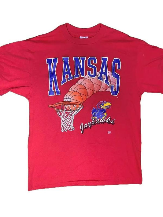 90s Kansas Jayhawks - Vintage College Basketball Tee Vintage Unisex T-shirt Sweatshirt Hoodie