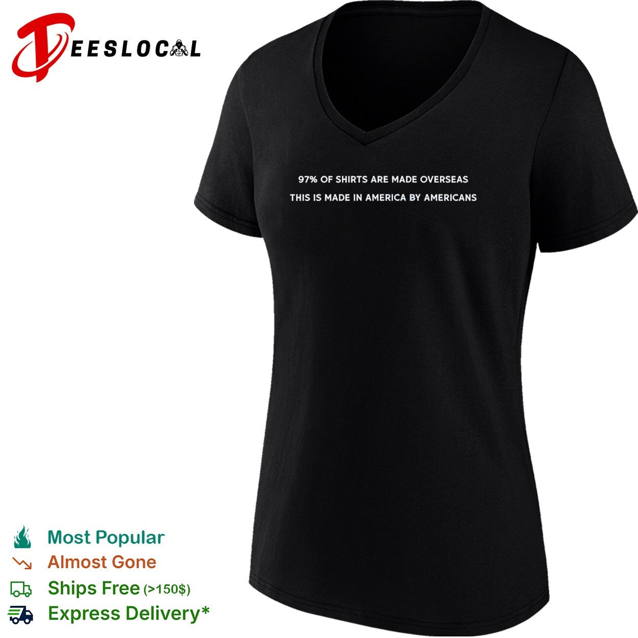 97 percent of Shirts Are Made Overseas This Is Made in America by Americans shirt