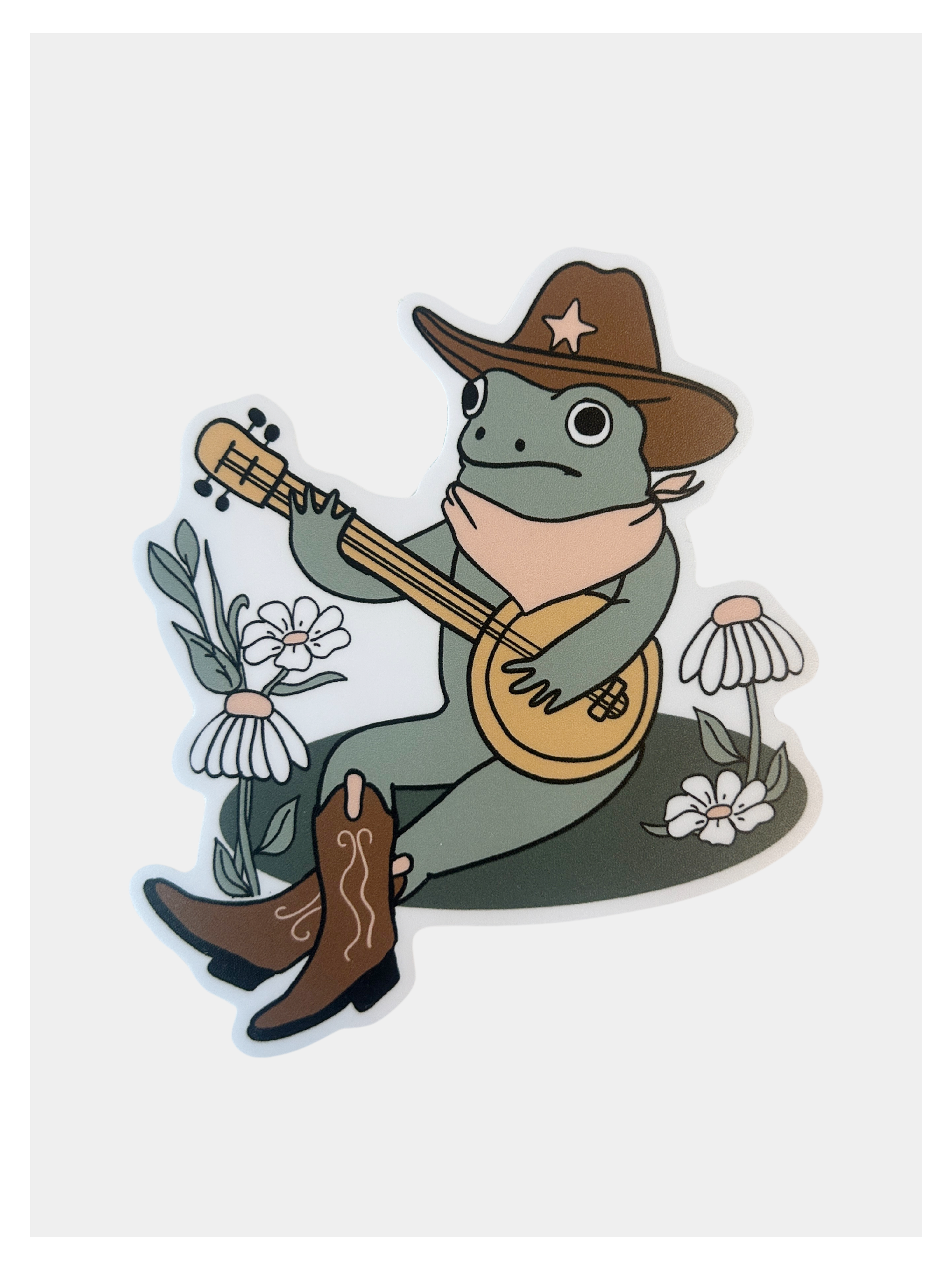Frog Playing Banjo Sticker