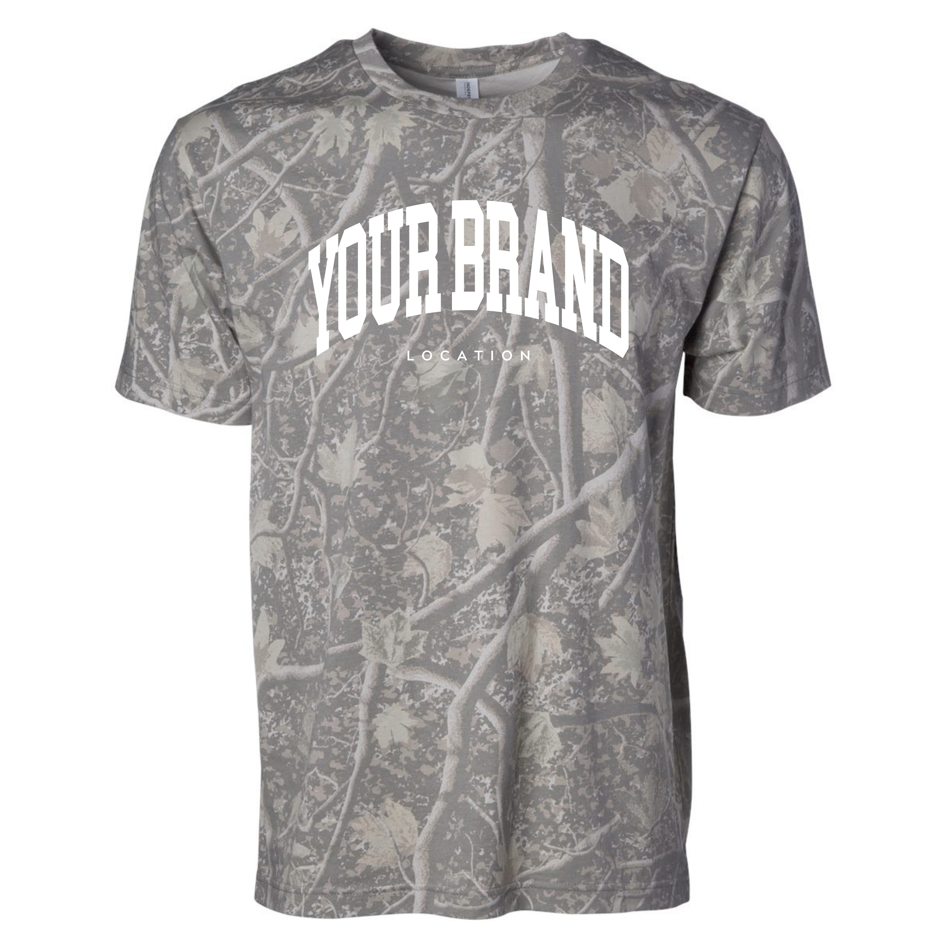 Custom Branded Logo Streetwear Unisex Premium Camo T-Shirt