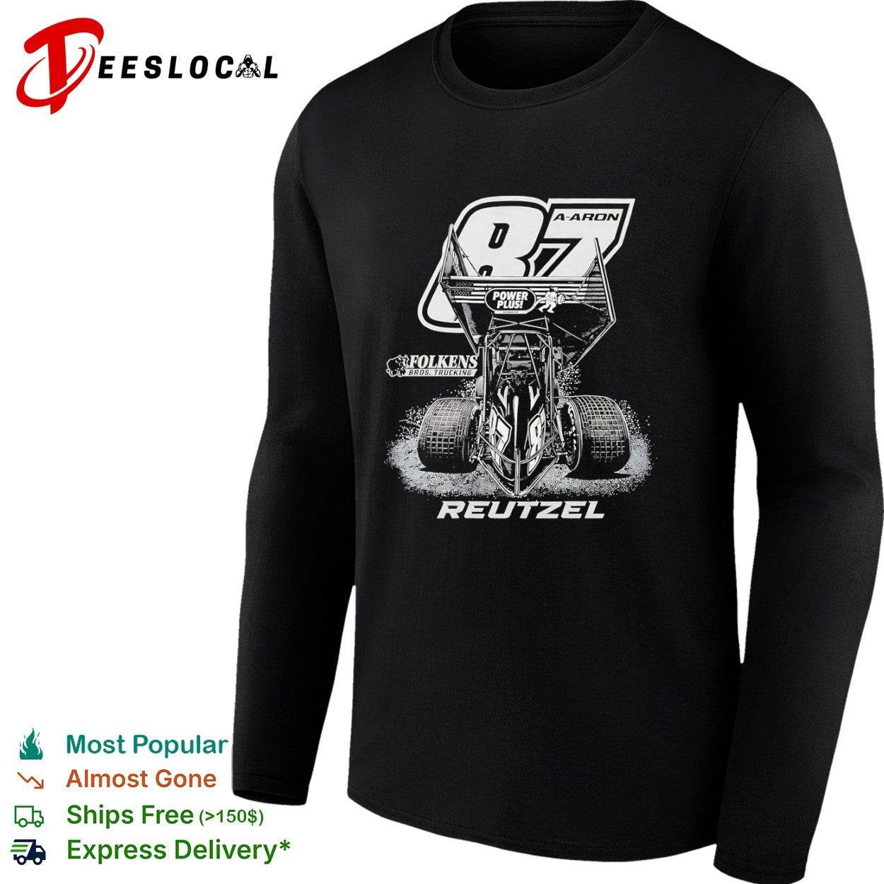 A-Aaron Reutzel Folkens Bros Trucking 87 Sprint Car shirt