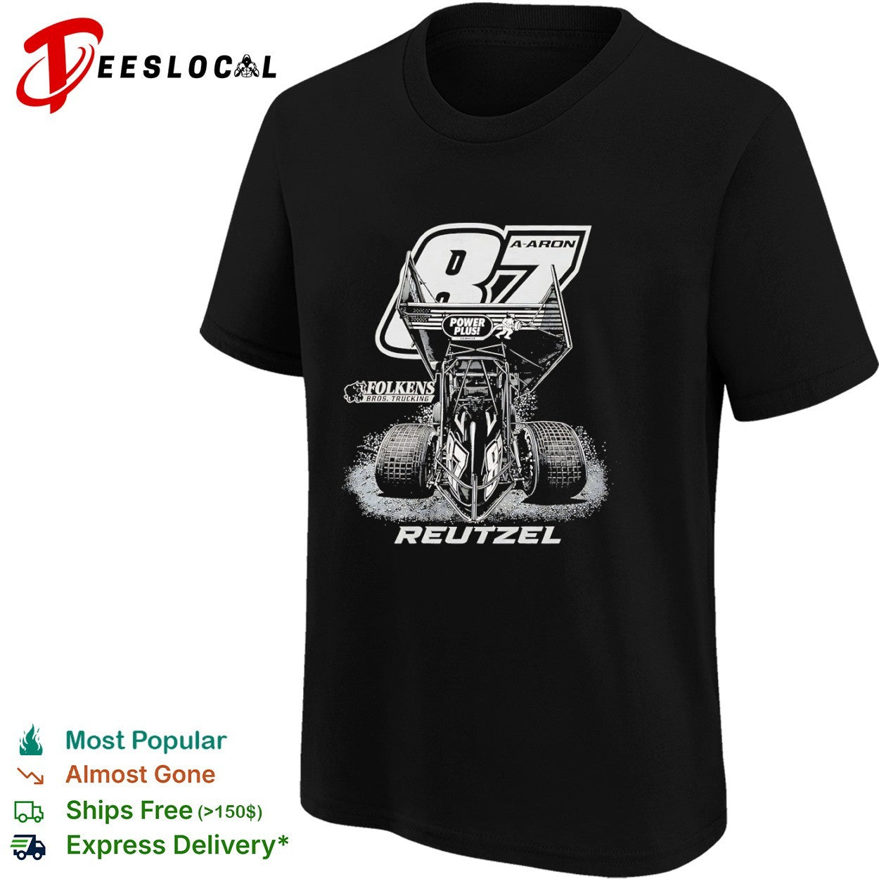 A-Aaron Reutzel Folkens Bros Trucking 87 Sprint Car shirt