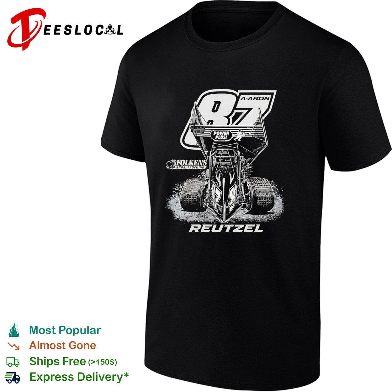 A-Aaron Reutzel Folkens Bros Trucking 87 Sprint Car shirt