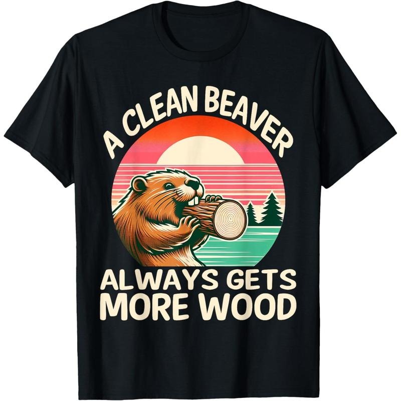 A Clean Beaver Always Gets More Wood Funny Adult Joke Men T-Shirt made in usa Hoodie, Sweatshirt | WearSparks.com