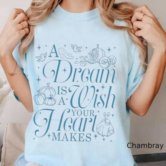 A Dream Is A Wish Your Heart Makes T Shirt, Cinderellaa Comfort Colors Shirt,  Magic Kingdom Shirt, Family Trip Shirt